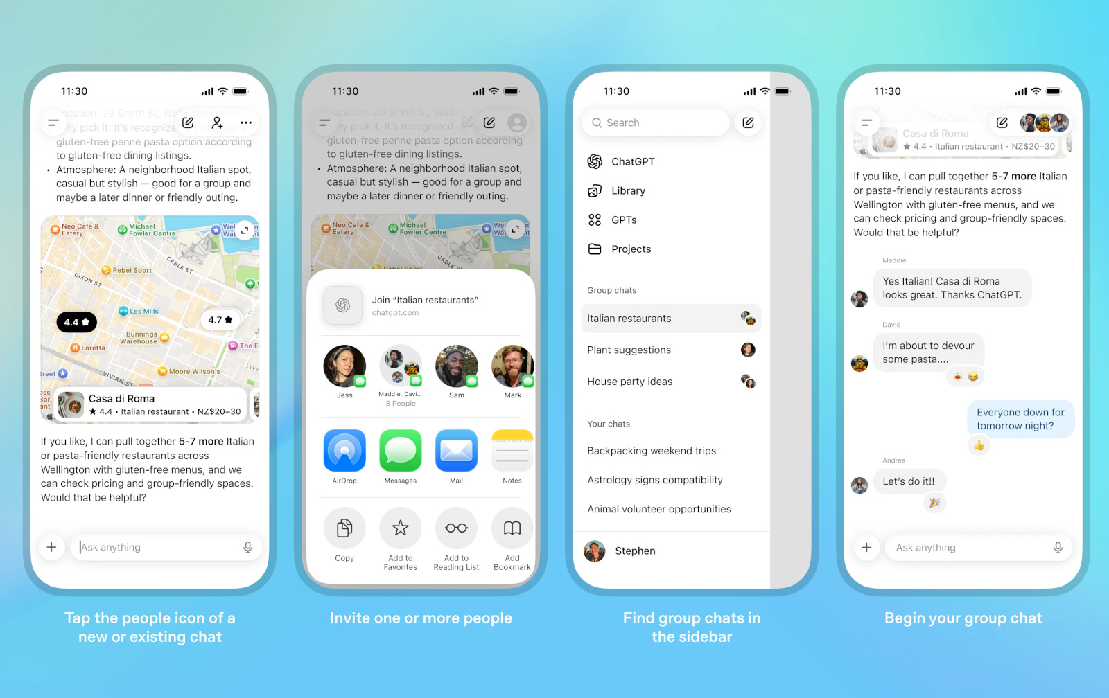 ChatGPT 正式開放群組聊天功能，AI 也能理解談話節奏？